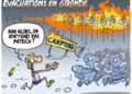 Les évacuations en Gironde vues par Wingz pour L&rsquo;Echo du Mardi