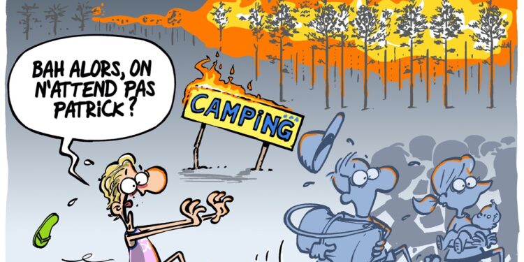 Les évacuations en Gironde vues par Wingz pour L&rsquo;Echo du Mardi