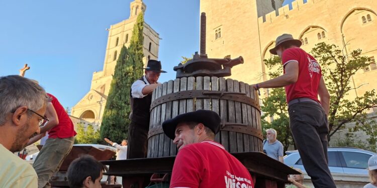 Un monde fou à Avignon, capitale des Côtes du Rhône, pour la proclamation du Ban des Vendanges