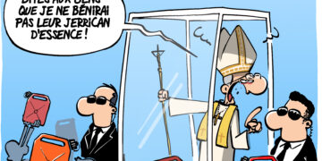 La visite du pape en France vue par Wingz pour l&rsquo;Echo du Mardi